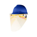 Clear Gold Face Shield, Hard Hat, and Bracket