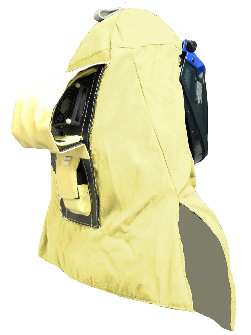 75 cal/cm² Hood - KEVLAR® and NOMEX®IIIA - Lift Front option with Fan