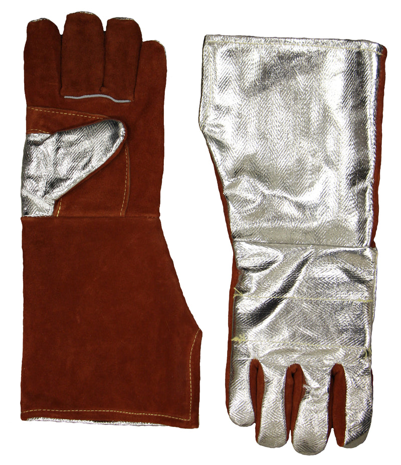 18" Aluminized Rayon Glove w/Leather Palm