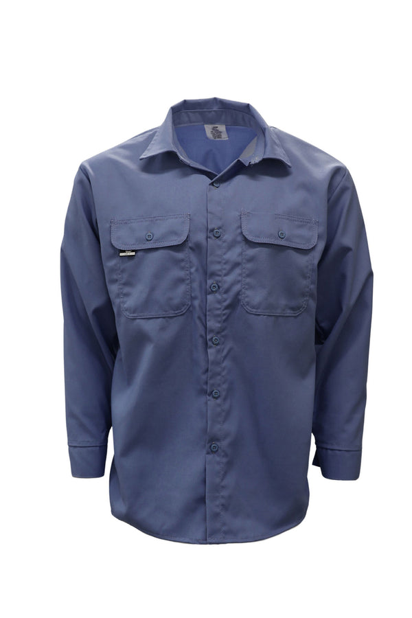 Medium Blue VINEX® Shirt - Button Front